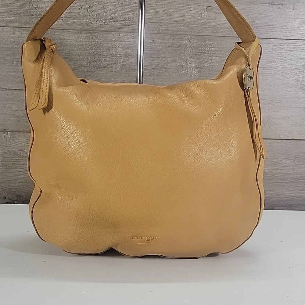 Margot Tan Leather Shoulder Bag